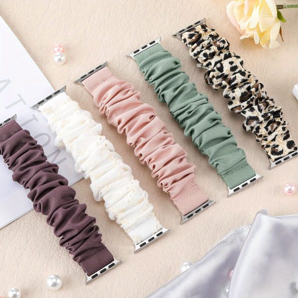 Compatible with for Iwatch Band Scrunchie, This Cute Printed Elastic Solo Loop Band Comes in Sizes 38Mm, 40Mm, 41Mm, 42Mm, 44Mm, And 45Mm. It Is Designed for Women And Functions As a Bracelet Strap for The for Iwatch Series 8, 7, 6, 5, 4, 3, 2, 1