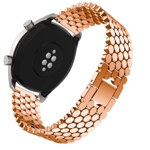 Fashionable Unisex Metal Watch Band - Compatible with 22mm Galaxy Watch and for Huawei WATCH GT Scales Pattern Alloy Steel Strap for Daily Replacement