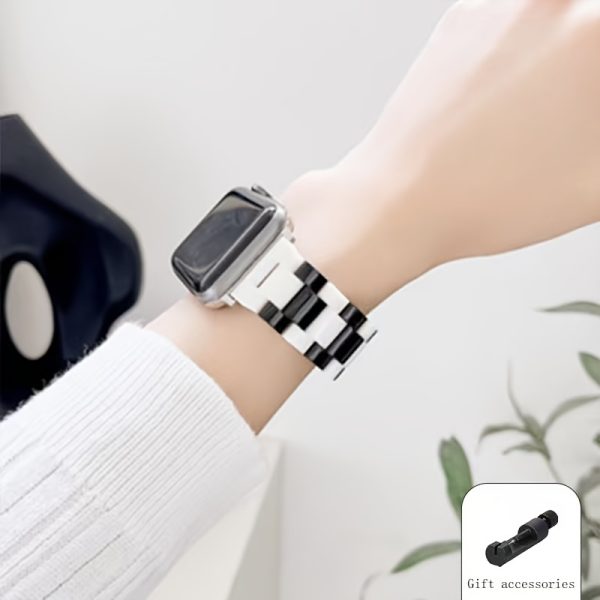 Apple Watch Band, Apple Watch Spliced Color Block Fashion Replacement Wristband, Lightweight Texture, Comfortable to Wear, Suitable for Men and Women, Includes Accessories