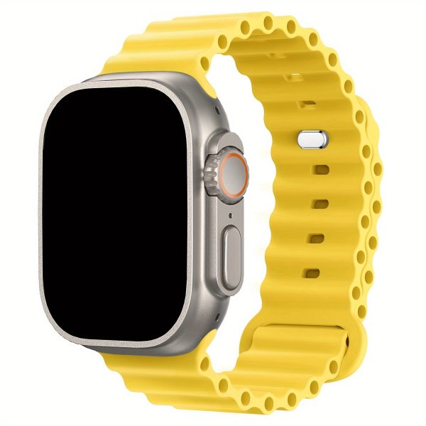 Ocean Silicone Sport Band Compatible with for Apple Watch Ultra 3u002FUltra 2u002FUltra Band 49Mm 45Mm 46Mm 44Mm 42Mm for Men Women, Breathable Soft Strap for Iwatch Ultra 2u002F3, for Iwatch Ultra Series SE 11u002F10u002F9u002F8u002F7u002F6u002F5u002F4u002F3u002F2u002F1