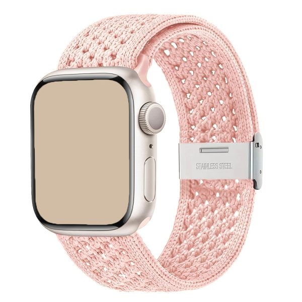 Knitted Nylon Breathable Strap Suitable for Apple Watch Ultra 1-3 49Mm Series 11u002F10 46Mm 42Mm 987654Ae 45Mm 44Mm 41Mm 40Mm 3 42Mm 38Mm Band Nylon Strap for Iwatch Bands (Strap Solely, No Watch)