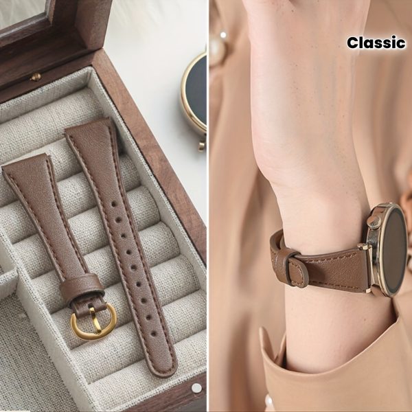Light Luxury Synthetic Leather Watch Strap for Samsung Galaxy Watch 4 40Mm 44Mm u002F Watch 4 Classic 42Mm 46Mm u002F Watch 5 40Mm 44Mm u002F Watch 5 Pro 45Mm u002F Watch 6 40Mm 44Mm u002F Watch 6 Classic 43Mm 47Mm u002F Watch 7 40Mm 44Mm Band